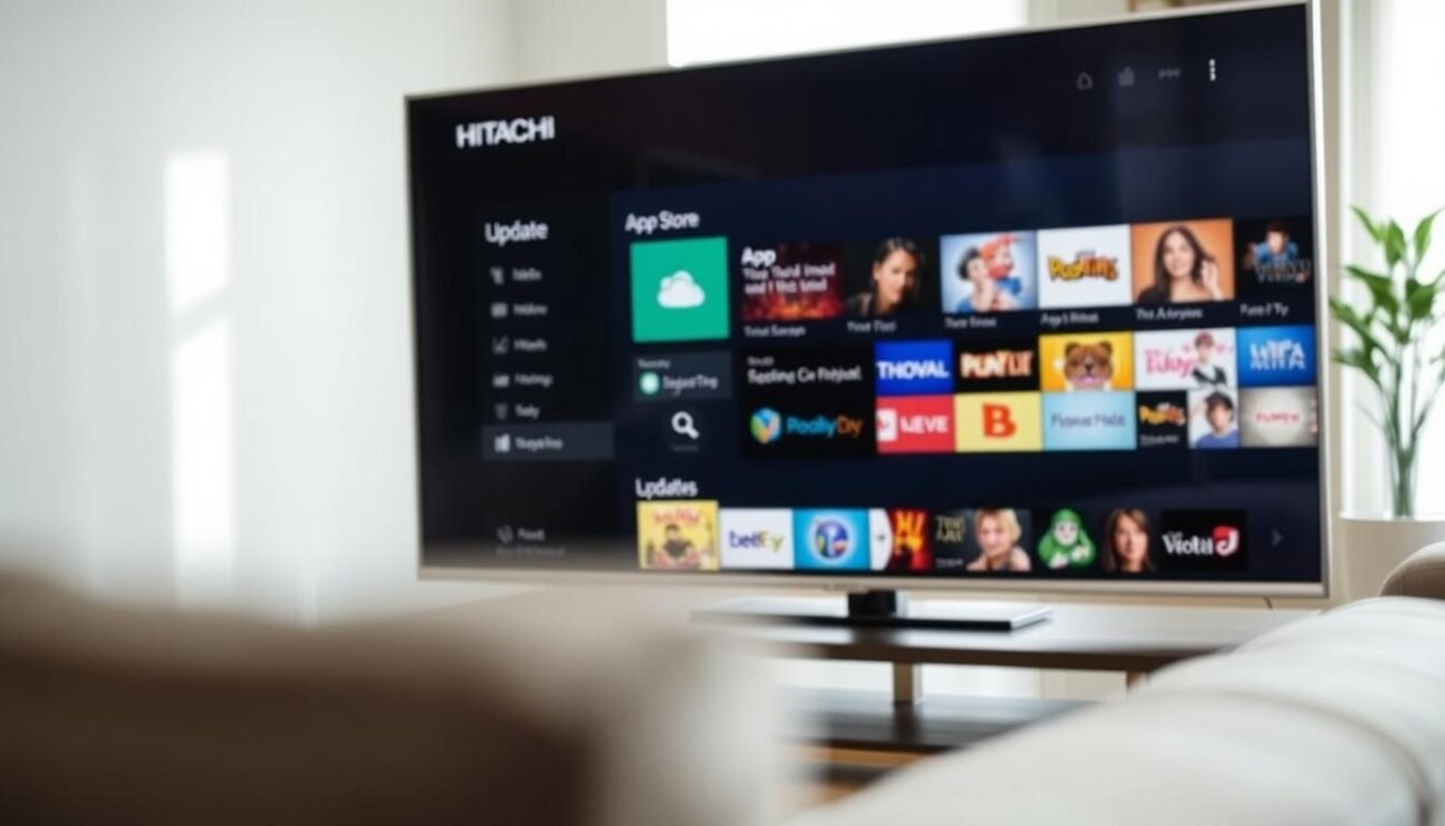 Atualização de aplicativos na Hitachi Smart TV