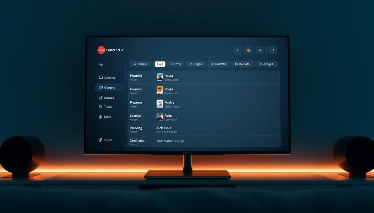 A sleek, minimalist interface showcasing the GSE Smart IPTV playlist configuration on a modern, high-resolution display. The screen features a clean, grid-based layout with intuitive menus and controls, allowing the user to effortlessly navigate and customize their IPTV experience. Subtle lighting creates a warm, inviting atmosphere, while the overall composition conveys a sense of sophistication and technological prowess. The focus is on the playlist configuration, highlighting the user-friendly design and the seamless integration of the GSE Smart IPTV platform. A sleek, minimalist interface showcasing the GSE Smart IPTV playlist configuration on a modern, high-resolution display. The screen features a clean, grid-based layout with intuitive menus and controls, allowing the user to effortlessly navigate and customize their IPTV experience. Subtle lighting creates a warm, inviting atmosphere, while the overall composition conveys a sense of sophistication and technological prowess. The focus is on the playlist configuration, highlighting the user-friendly design and the seamless integration of the GSE Smart IPTV platform.