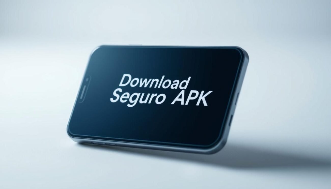 A sleek, modern smartphone screen displaying the "Download Seguro APK" text prominently in the center. The screen has a clean, minimalist design with a subtle gradient background, lending an air of trustworthiness and security. The display is well-lit, with soft, diffused lighting creating depth and highlighting the crisp, legible text. The smartphone is angled slightly, creating an engaging, dynamic composition. The overall mood is one of simplicity, professionalism, and reliable technology, perfectly suited to illustrate the section on installing IPTV Smarters on an Android device. A sleek, modern smartphone screen displaying the "Download Seguro APK" text prominently in the center. The screen has a clean, minimalist design with a subtle gradient background, lending an air of trustworthiness and security. The display is well-lit, with soft, diffused lighting creating depth and highlighting the crisp, legible text. The smartphone is angled slightly, creating an engaging, dynamic composition. The overall mood is one of simplicity, professionalism, and reliable technology, perfectly suited to illustrate the section on installing IPTV Smarters on an Android device.